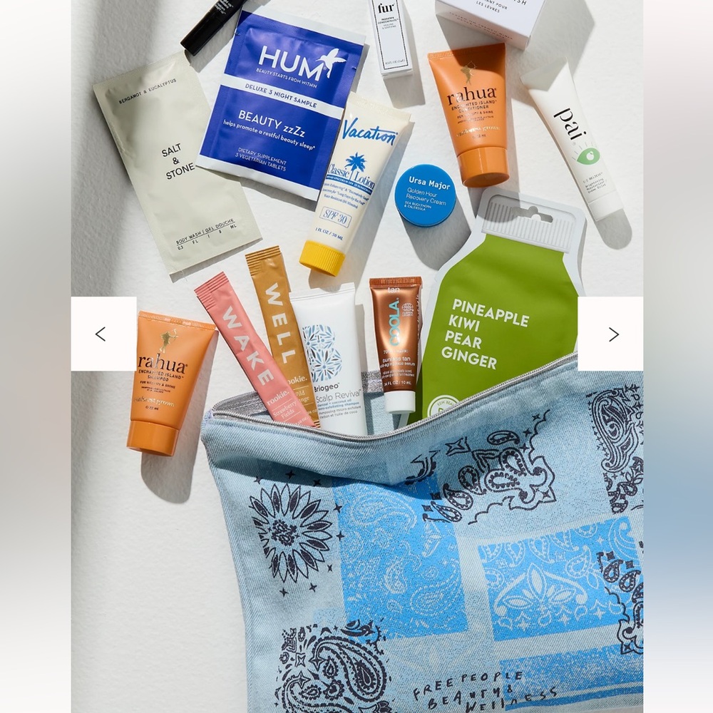 Free People Bandana Print Beauty Bag NWT!